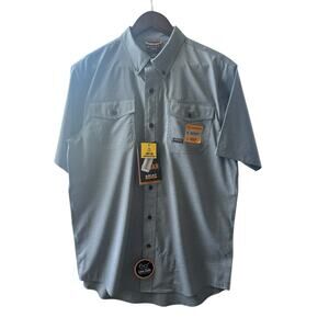 Aria Rebar Men’s Short Sleeve Work Shirt-Gray-UPF 50 -Moisture Wicking Size S/P